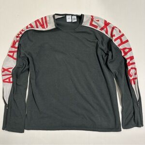 Armani Exchange Men’s Sweatshirt with Zip-Up Sleeves